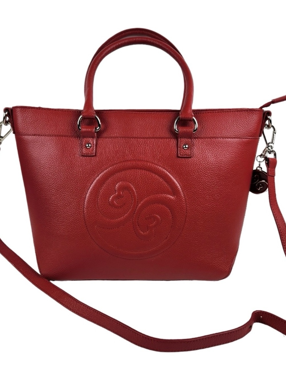 😍Jane Seymour Open Hearts Romantic Red Leather Limited Edition Tote😍
